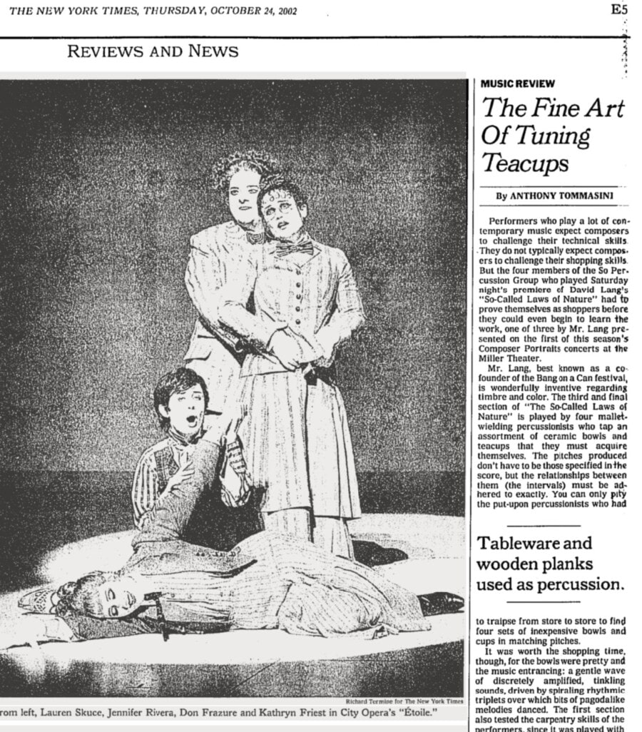 The Fine Art of Tuning Teacups by Anthony Tommasini (NY Times)